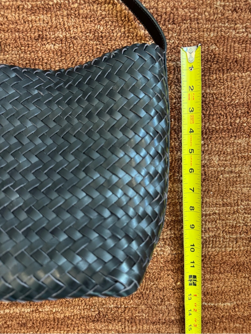 Mango Woven Leather Bucket Bag in Black - Picture 10 of 13